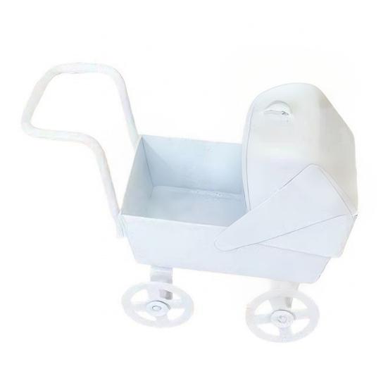 

1:12 Мініатюрна дитяча коляска Міні Іграшка-машинка для дитячої кімнати Маленька металева модель дитячої коляски для дітей Аксесуари для рольових ігор Меблі для лялькового будиночка білий