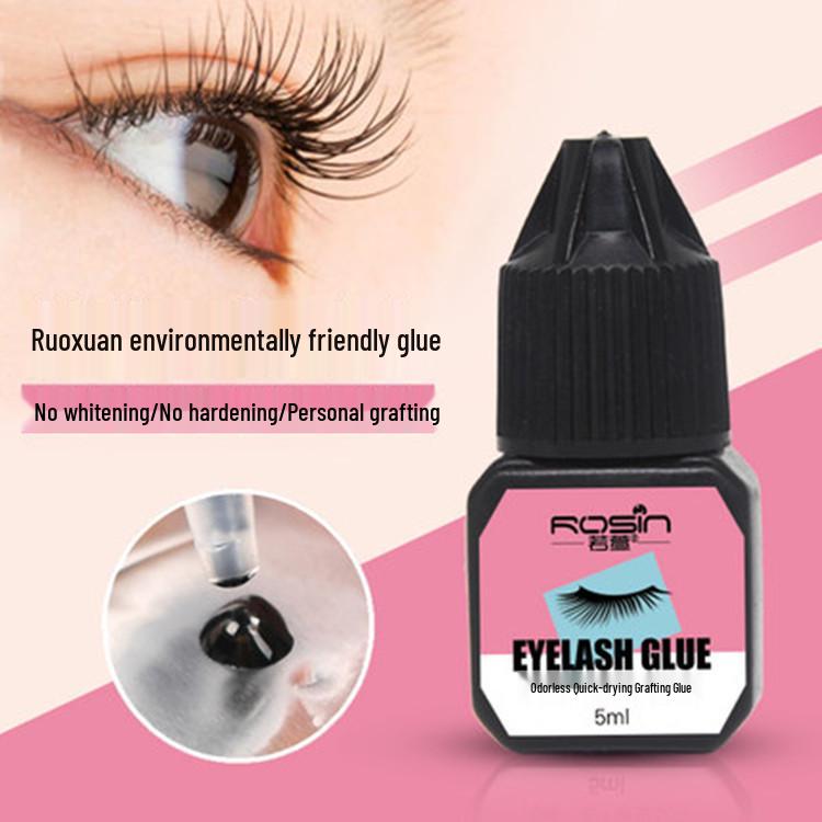 Ruoxuan Odorless Eyelash Glue: Beginner-Friendly for False Lashes & Open Eyes, DIY Application