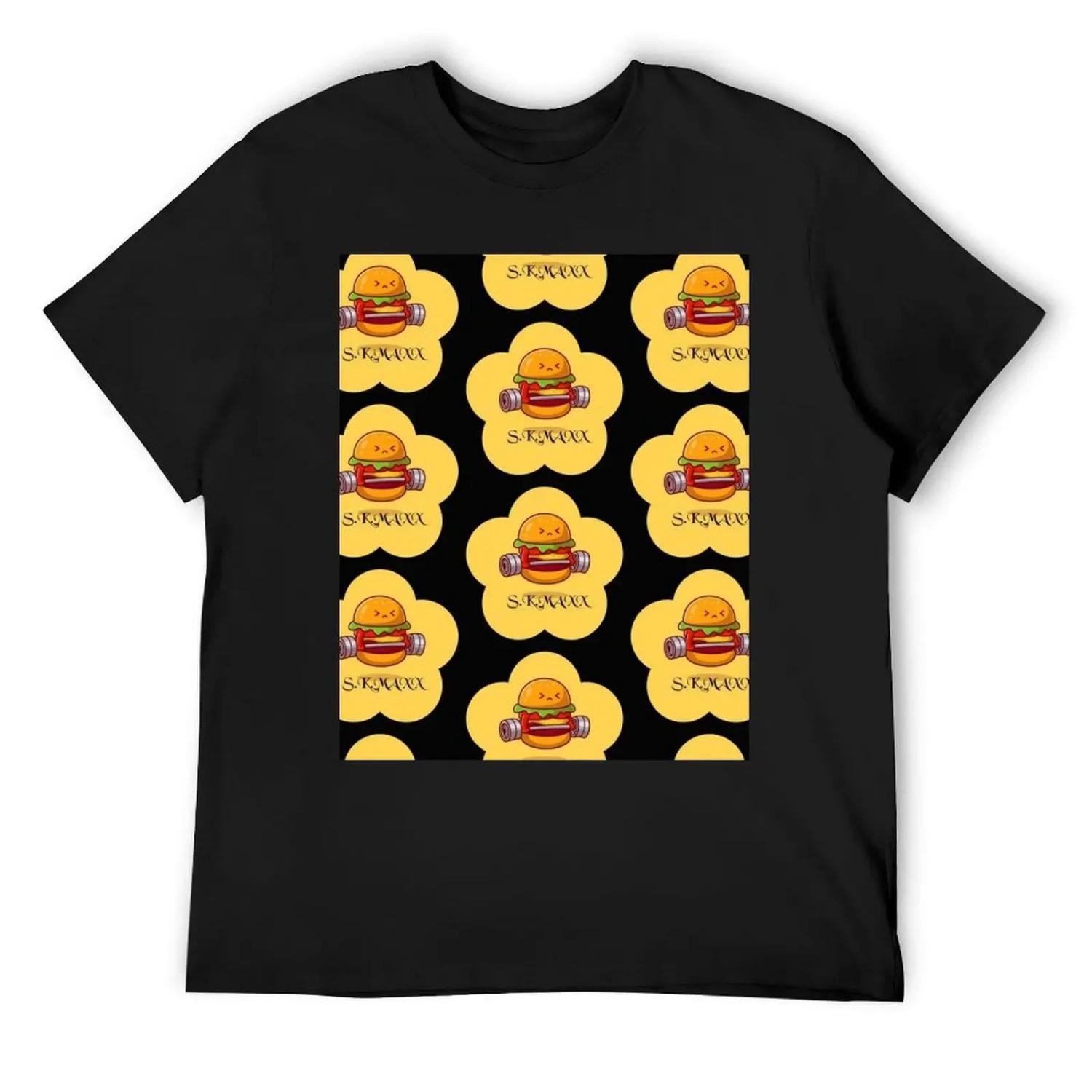 

Funny burger lifts weights T-Shirt rapper graphic tees tops plus size clothes mens t shirt graphic XXXXXL чорний
