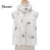 Casual Decorative Neck Scarf Lightweight for Women, Cute Bee Pattern Scarf, All Seasons Soft Long Thin Shawl Wrap Vacation, Travel, Party Stylish
