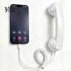 Type-C Landline Telephone Handset Vintage Receiver for Cell Phone, 3.5mm Wired Retro Phone Handset, Universal Smartphone Handheld