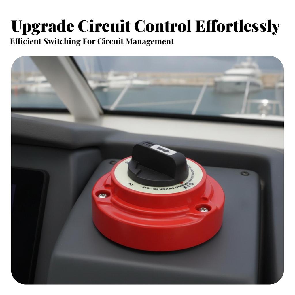 Red Resin Dual Battery Switch Vehicle Power Part Heavy Duty