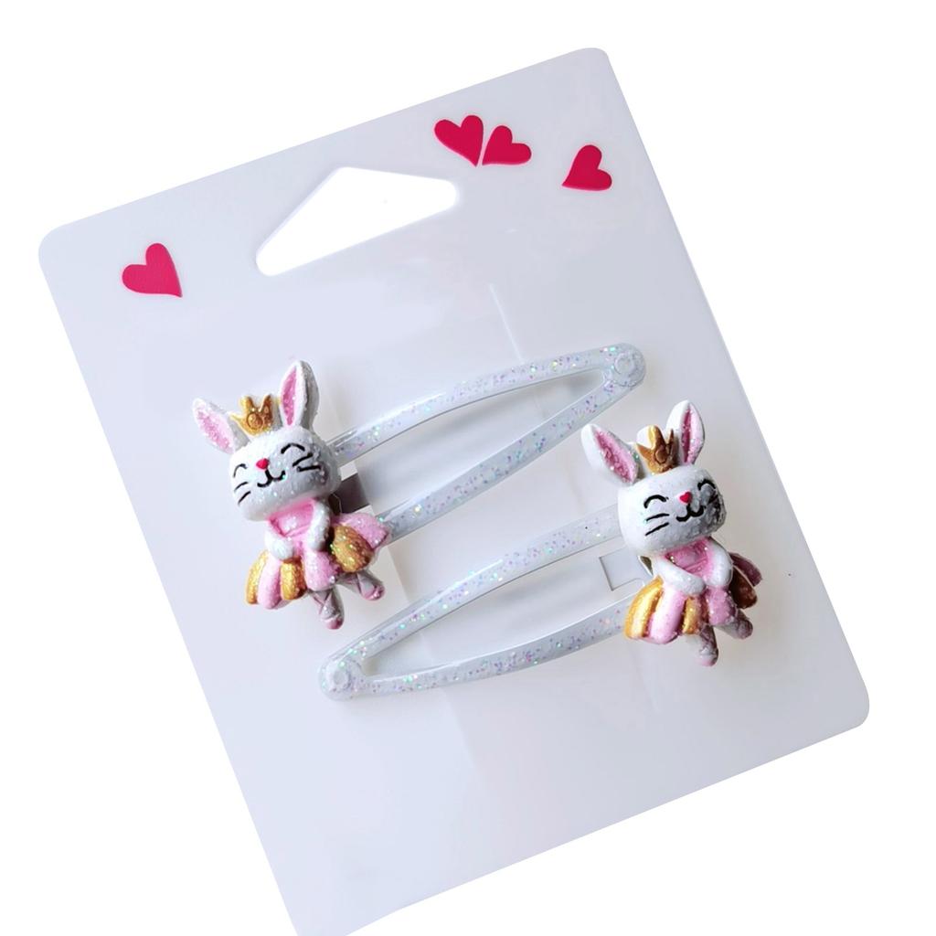 1pair Glitter Hair Clips Cartoon Pattern Hair Barrettes Children Hairpin Hair Accessories for Kids Birthday Party