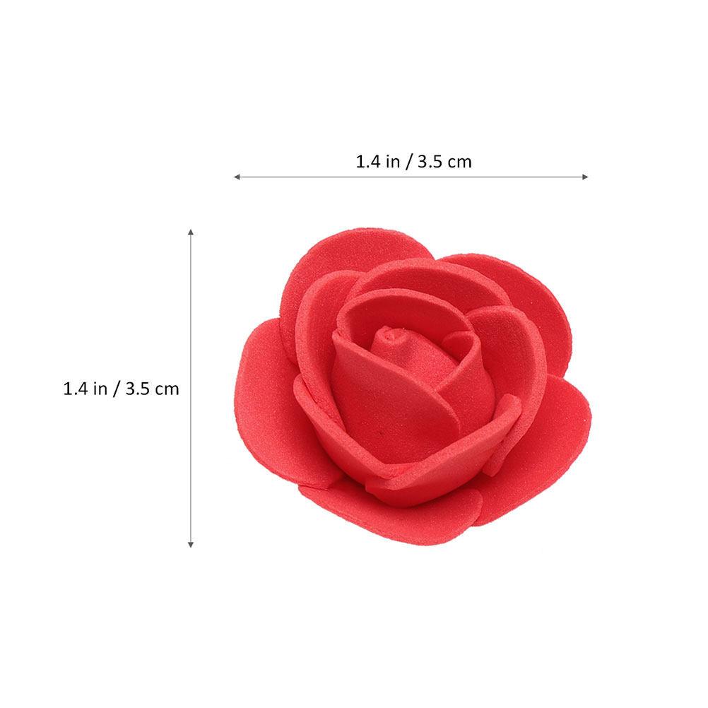 50Pcs Foam Artificial Rose Heads Fake Flowers Wedding Party DIY Flower Craft Decoration Artificial Flower Heads красный