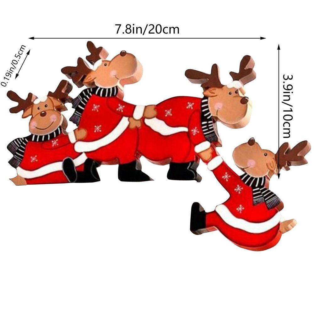 Elk Santa Claus Xmas  Navidad Door Frame Decoration Home Decor Door Trim Christmas  Ornaments