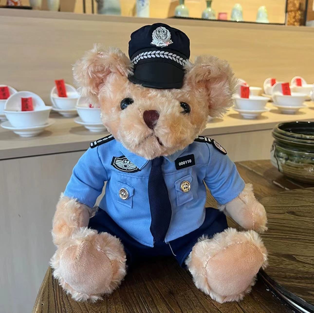 

Кукла-трейлер «Медведь-спасатель Голубого неба» Праздничный памятный подарок Мультяшный парень Детская плюшевая игрушка 25cm