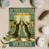Funny Retro Cat Metal Wall Poster for Kitchen Bar Garage