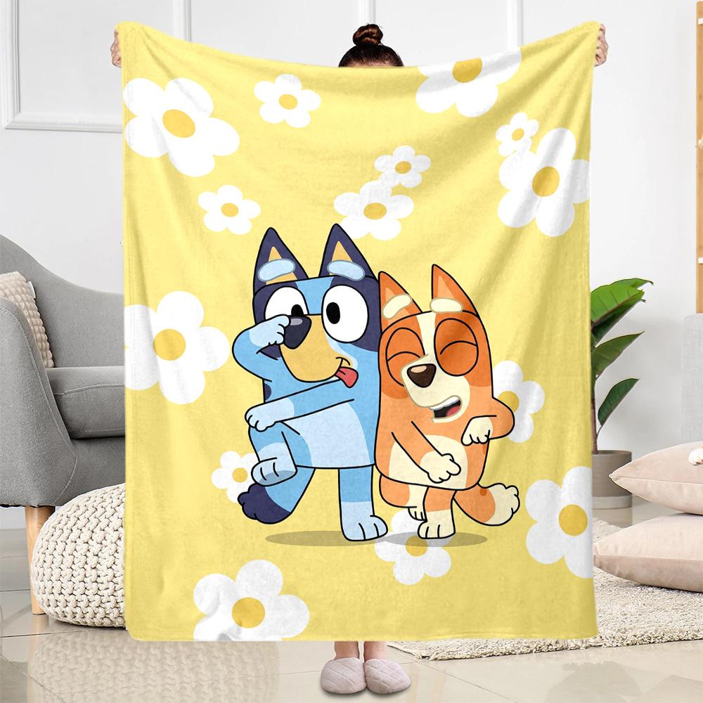 Bluey Bingo Hug Blanket Soft Warm Cozy Perfect for Bedding Couch Livingroom for All Occasions Playful Design Birthday Christmas Gift Blanket