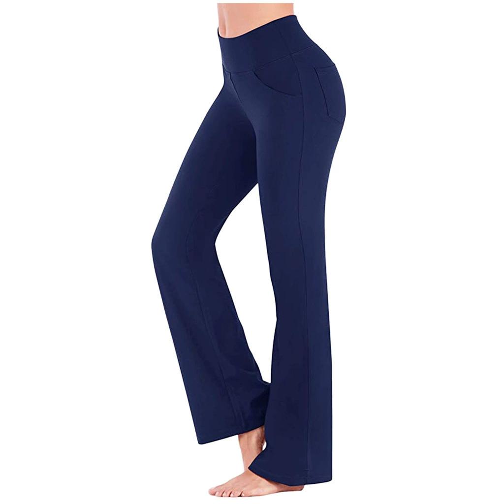 Women Flared Leggings High Waist Bootcut Yoga Pants Tummy Stretch Flared Trousers