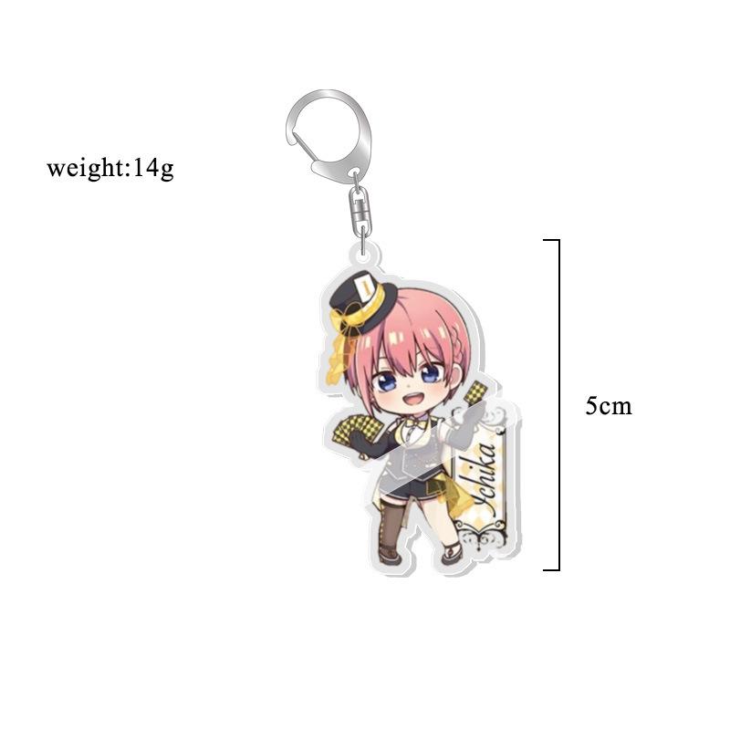 Quintessential Quintuplets Braut Nakano Miku, Nino, Itsuki Rucksack Anhänger Schlüsselanhänger Custom Design white