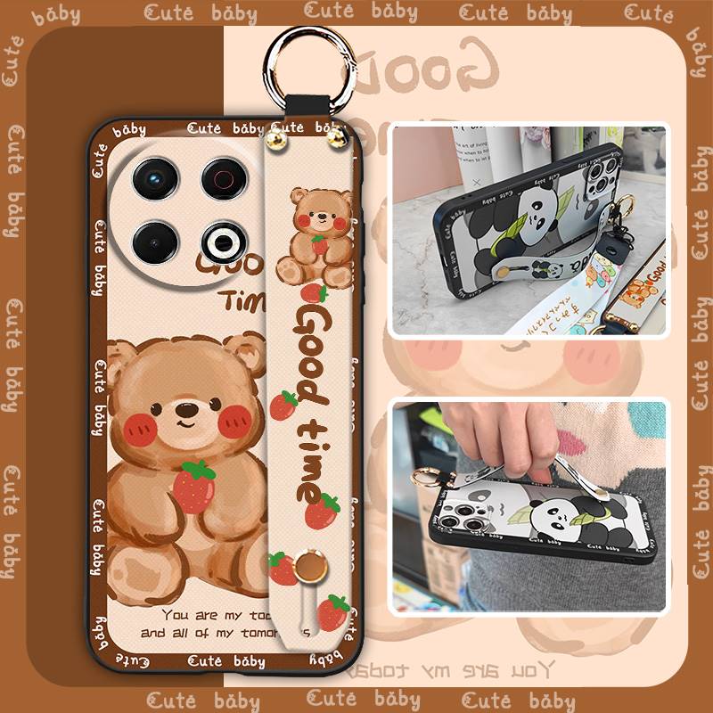 Wristband Soft Case Phone Case For Tecno Spark30 Pro 4G/KL7 Dirt-resistant Ring Cute Kickstand Waterproof Back Cover