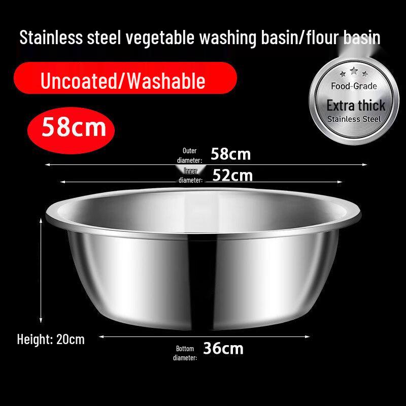 Homeglen Stainless Steel Deep Round Basin