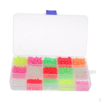 Assorted Carp Fishing Soft Oval Round Plastic Glow Floating Beads