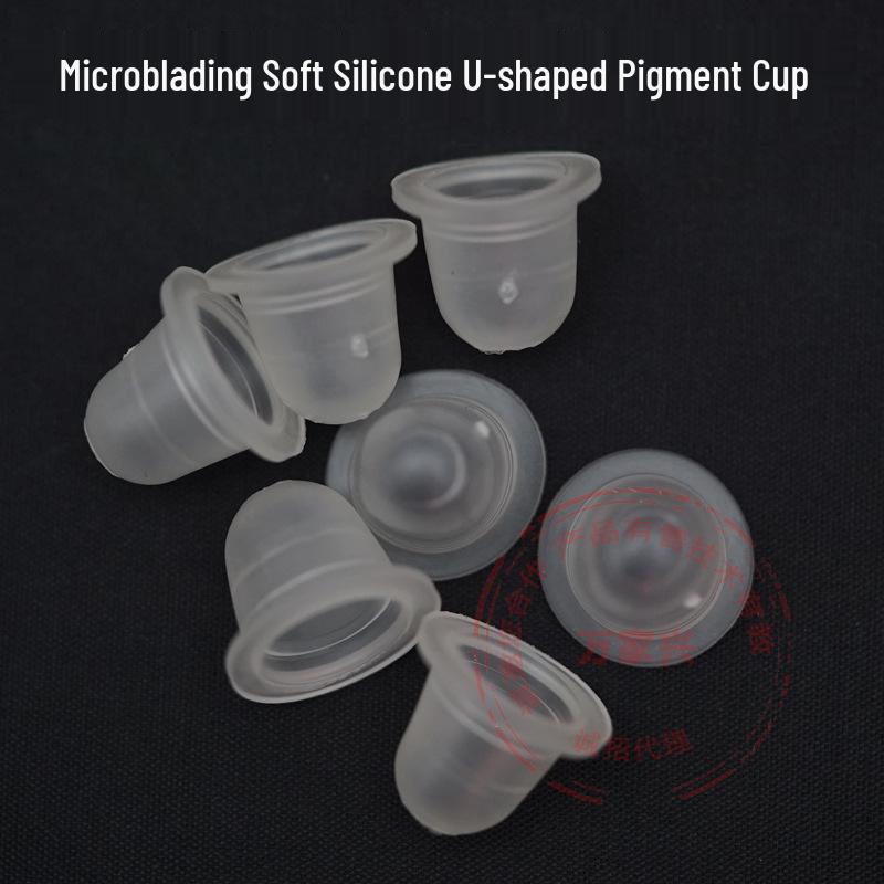 Silicone Microblading Pigment Ring Cups – U-shaped Tattoo Tools Consumables