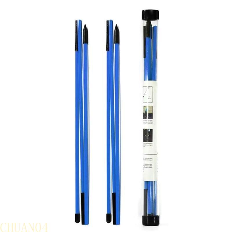 2Pack Collapsible Golf Alignment Stick Practice Rods Swing Trainer Foldable Posture Corrector with Tube Case Golf Training Tool