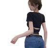 Short Top for Women In Summer Sexy Hot Girl Style Backless Base Shirt Solid Color Versatile Short-sleeved T-shirt for Women