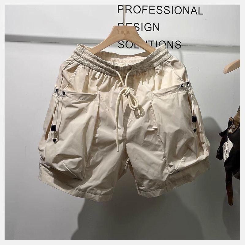 

Мужские повседневные свободные прямые летние шорты - японский стиль тренд 3XL абрикосовый