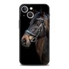 Running Horse Wild Animals Luxury Phone Case For iPhone 13 15 14 12 Mini 11 Pro MAX XR X SE XS 7 8 Plus Black Protection Cover