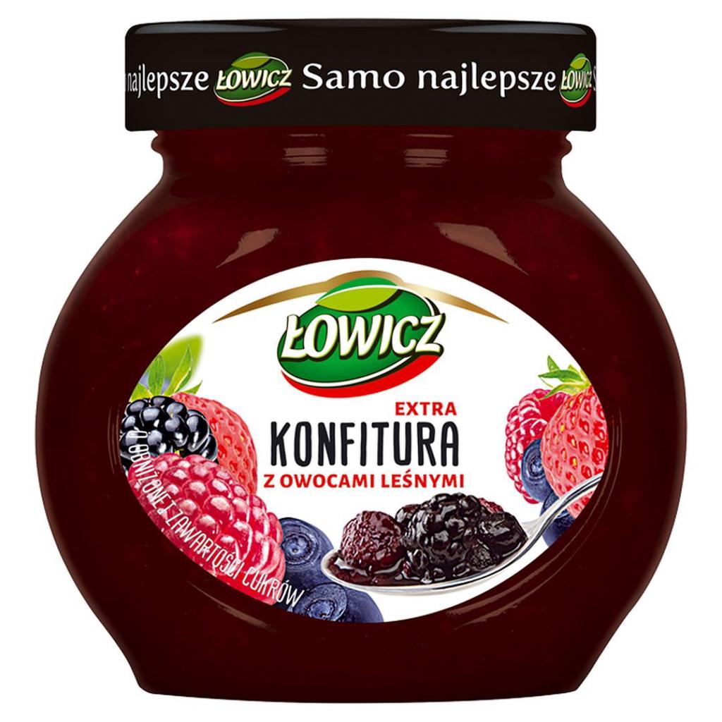 Łowicz Extra Konfitüre mit Waldfrüchten mit reduziertem Zuckergehalt 240 g