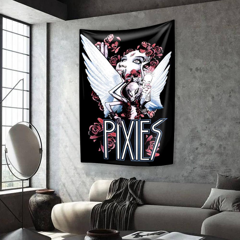 Alternative Rock Band Tapestry Pixies Home Decoration Large Fabric Wall Hanging Dormitory Party Background Concert Decor