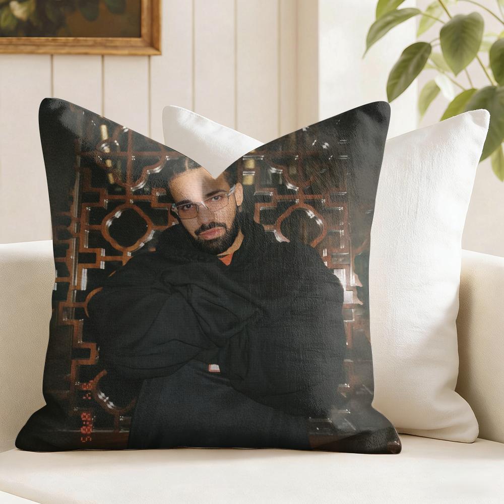 Aubrey Drake Graham Cushion Cover Natural Linen Double Sided Print Throw Pillow Case for Sofa Couch Home Decor