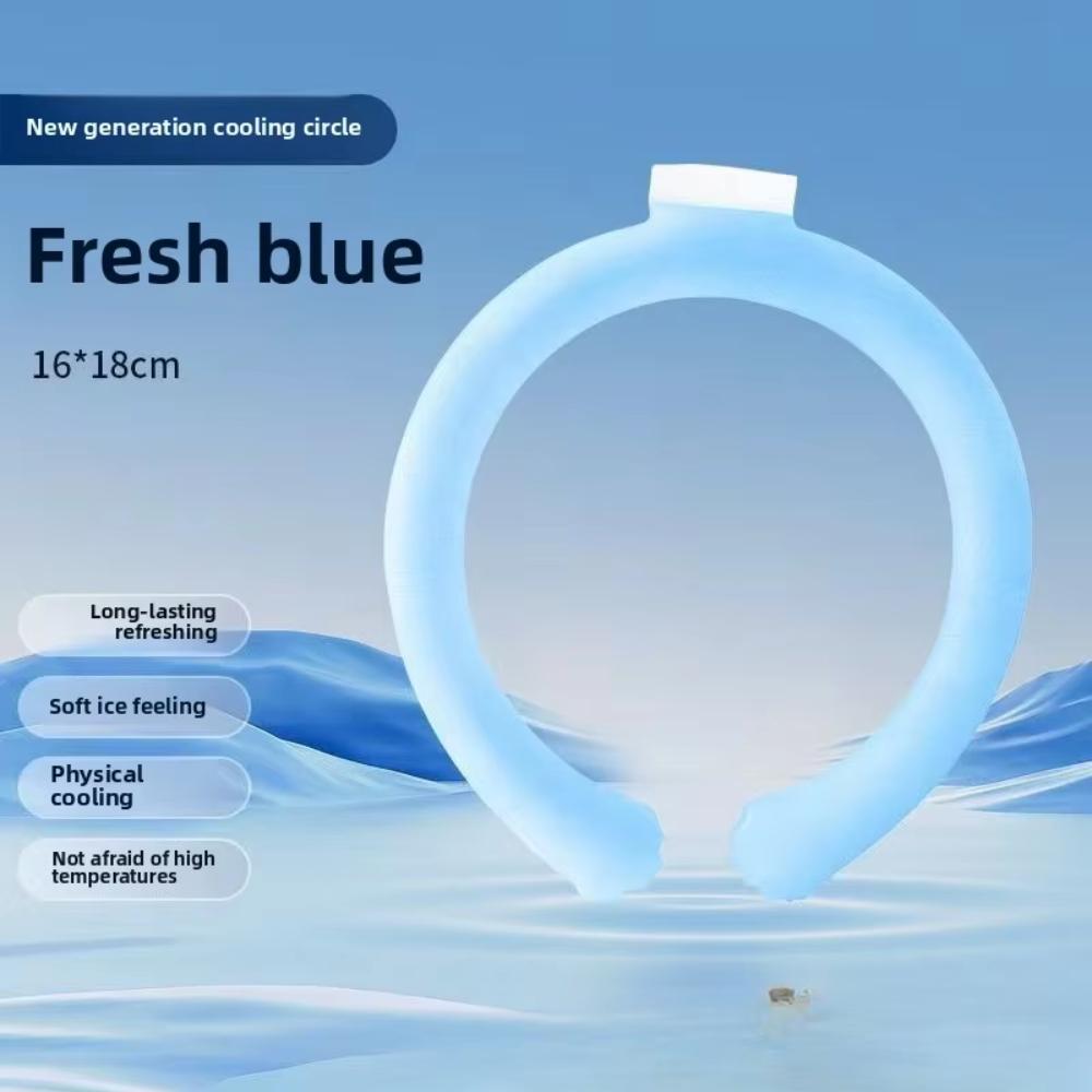 1 Pcs Cooling Neck Wraps, Reusable Ice Neck Cooler Wearable Neck Cooling Tube Neck Cooling Ring Hands Free Gel for Hot Weather синий