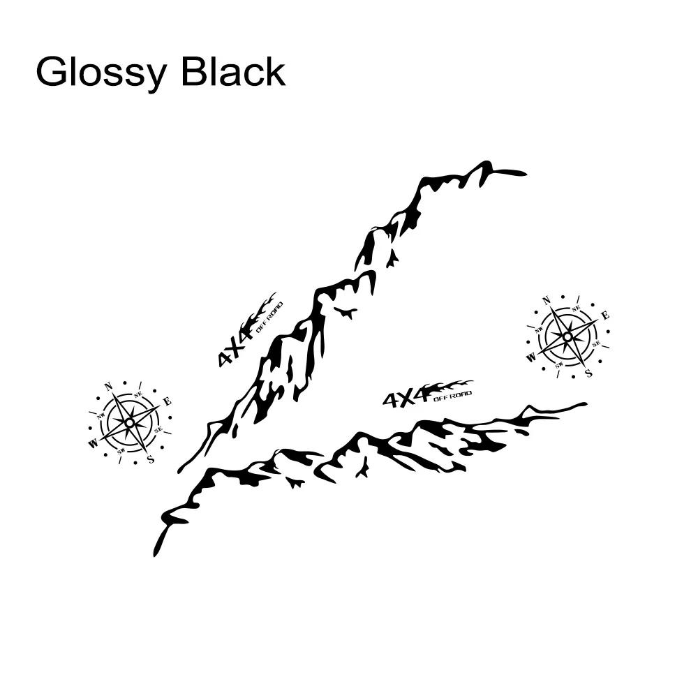 Pickup Side Stickers Graphics 4X4 Mountain Vinyl Decals For Ford F-150 Toyota Hilux Dodge RAM 1500 Isuzu Dmax GMC Sierra Canyon