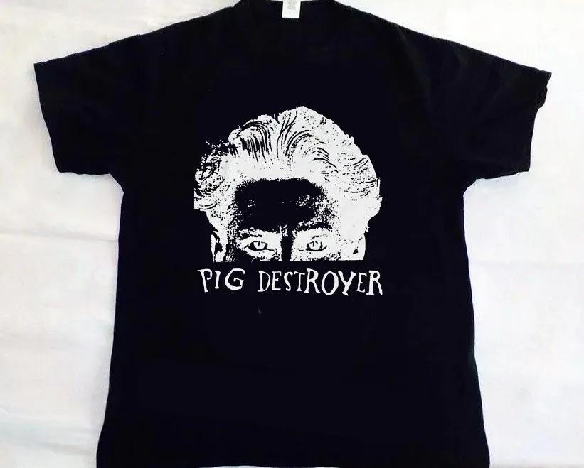 Unisex Short Sleeve Crew Neck Cotton T Shirt Pig Destroyer S