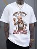'Angry Old Man' Fun and Humorous Printed Short Sleeve Retro Humorous Unisex T-shirt