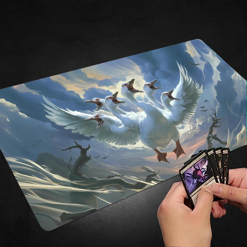 Mutated Split-head Goose Magic Party Game Mat Durable Rubber for MTG&TCG Games 35X60cm Mouse Pad Office Desk Mat Friendly Design