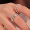 Zirconia Rhinestone Lace Ring: Retro Light Luxury, Exquisite Fashion Jewelry for Women