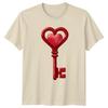 Heart Key Love Symbol Unisexs TShirt Unisexs Tee Graphic Unisex Top