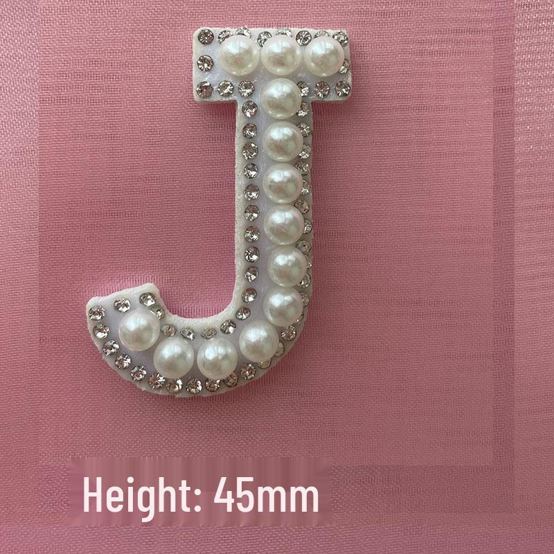 DIY Pearl & Rhinestone Iron-on Letter Stickers - 26 Alphabet Designs for Hat Decoration