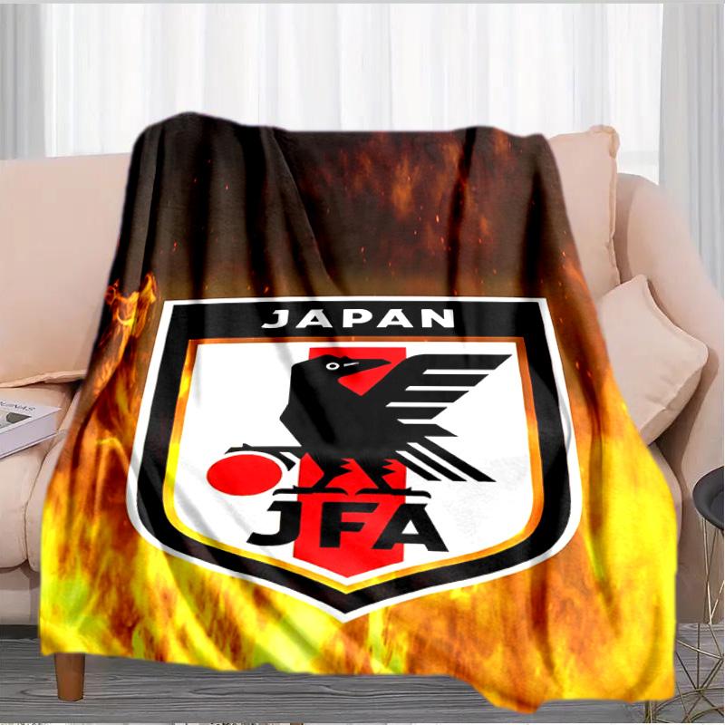 Japan Football Association Emblem Blanket Suitable for Sofas, Beds, Offices, And Camping - Perfect Gift for Halloween Christmas