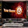 Galatasaray FC Personalized Tapestry Support Custom Name, Wall Art Home Decoration