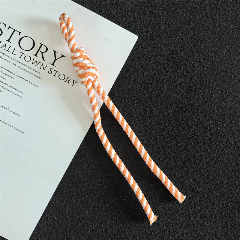 Colorful Trendy Miu Style Polyester/Nylon Braided Rope Pendant with Knotting for Bags