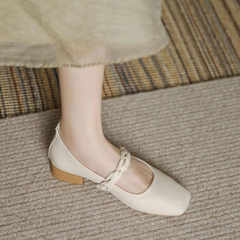 Fashion Mary Jane Japanese Style Lolita Ladies Pumps Low Heel Elegant Moccasins Women's Shoes Gothic Square Toe On Sale With Discount 39
