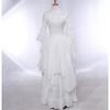 Women's Off-the-Shoulder Long Sleeve Maxi Dress Loose Fit Mid Waist Vintage Gothic Party Dress