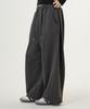 UNKNOWN PLANET [Fleece-Lined] Side Cut Pigment Sweatpants Charcoal