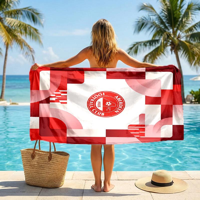 Asciugamano da Spiaggia Asciugatura Rapida Aberdeen FC Stampa Microfibra Assorbente Portatile da Viaggio Asciugamano da Nuoto