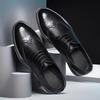2023 Men's Brogue Carved Leather Shoes: British-Style Formal, Breathable, Perfect for Business or Wedding.