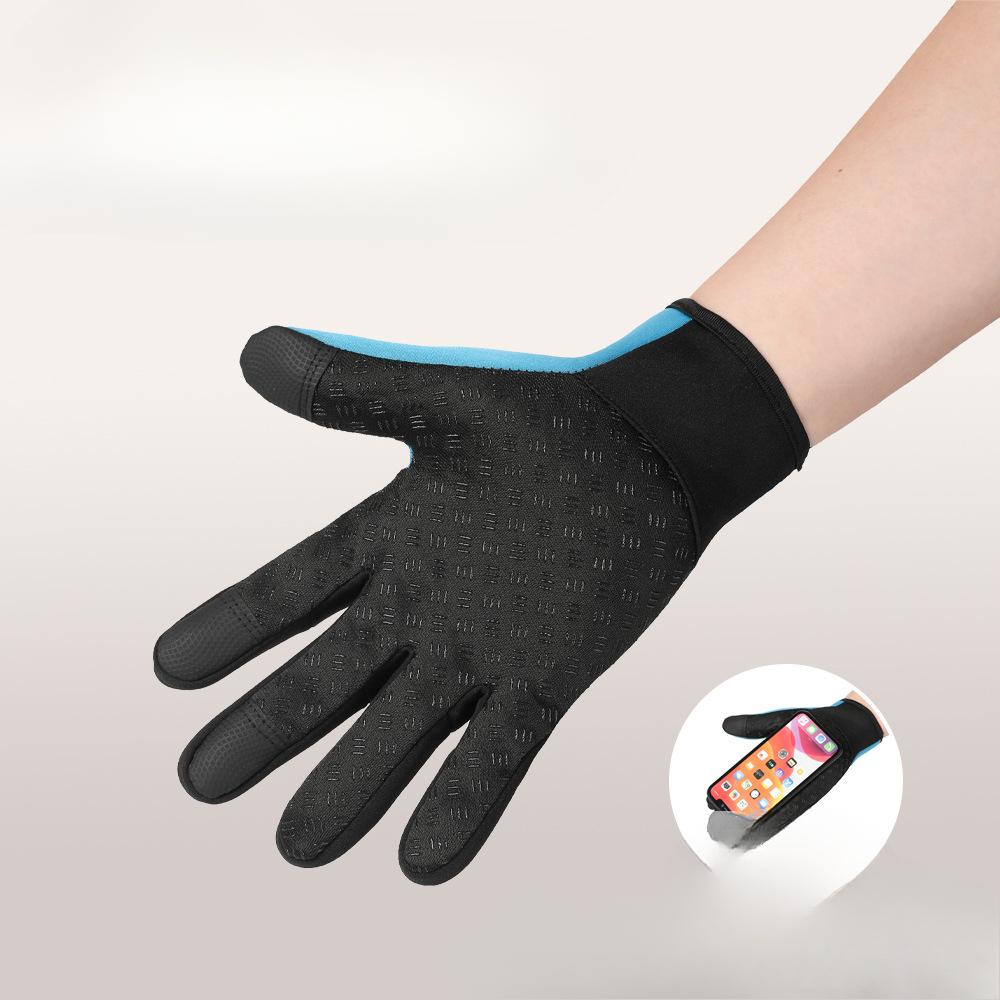 Outdoor Cycling Warm Gloves for Autumn and Winter Men and Women's Sports Fitness Gloves Plus Velvet Cold Proof Waterproof Touch Screen Gloves