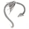 Gothic Punk Dragon Shape Earrings 2025 Trend New Design Vintage Alloy Flying Dragon Ear Cuffs Women Party Accessories