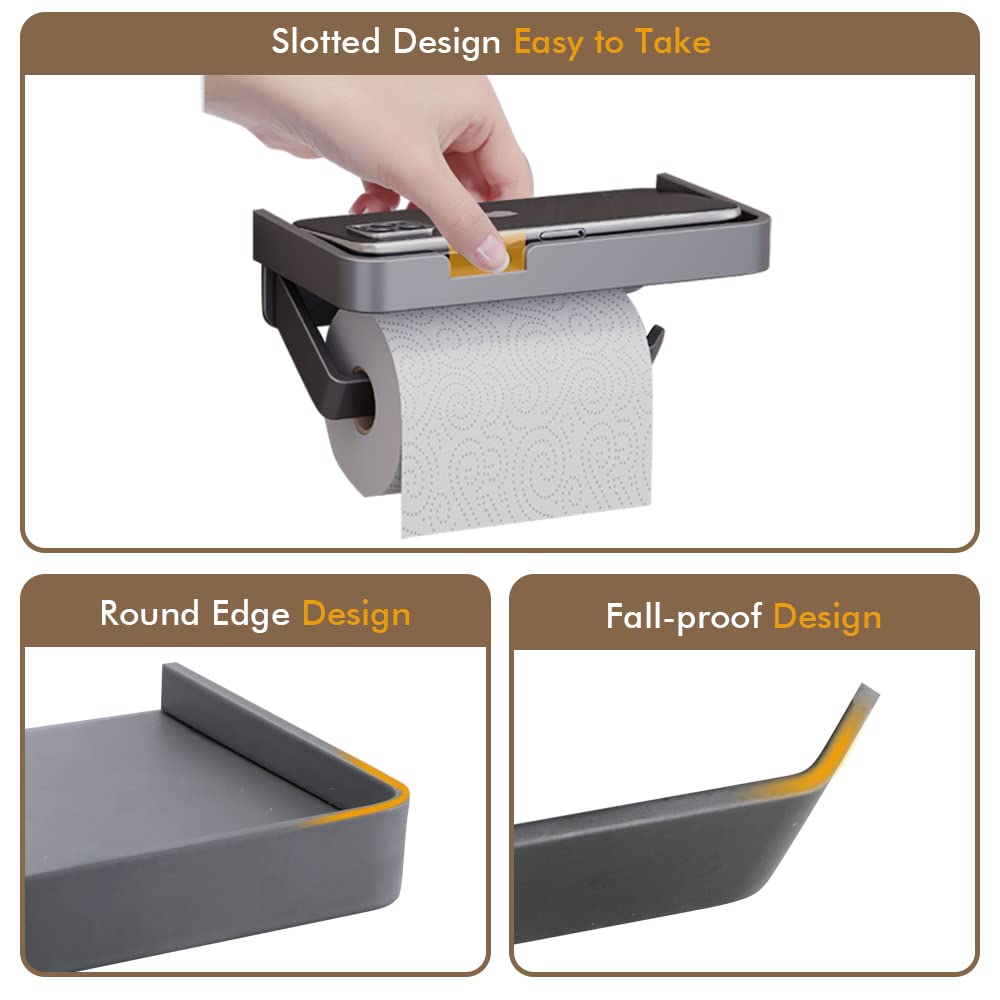 Fashionable and Elegant Wall Mounted Toilet Paper Holder Stainless Thickened Storage Rack Bathroom Toilet Paper Roll Holder