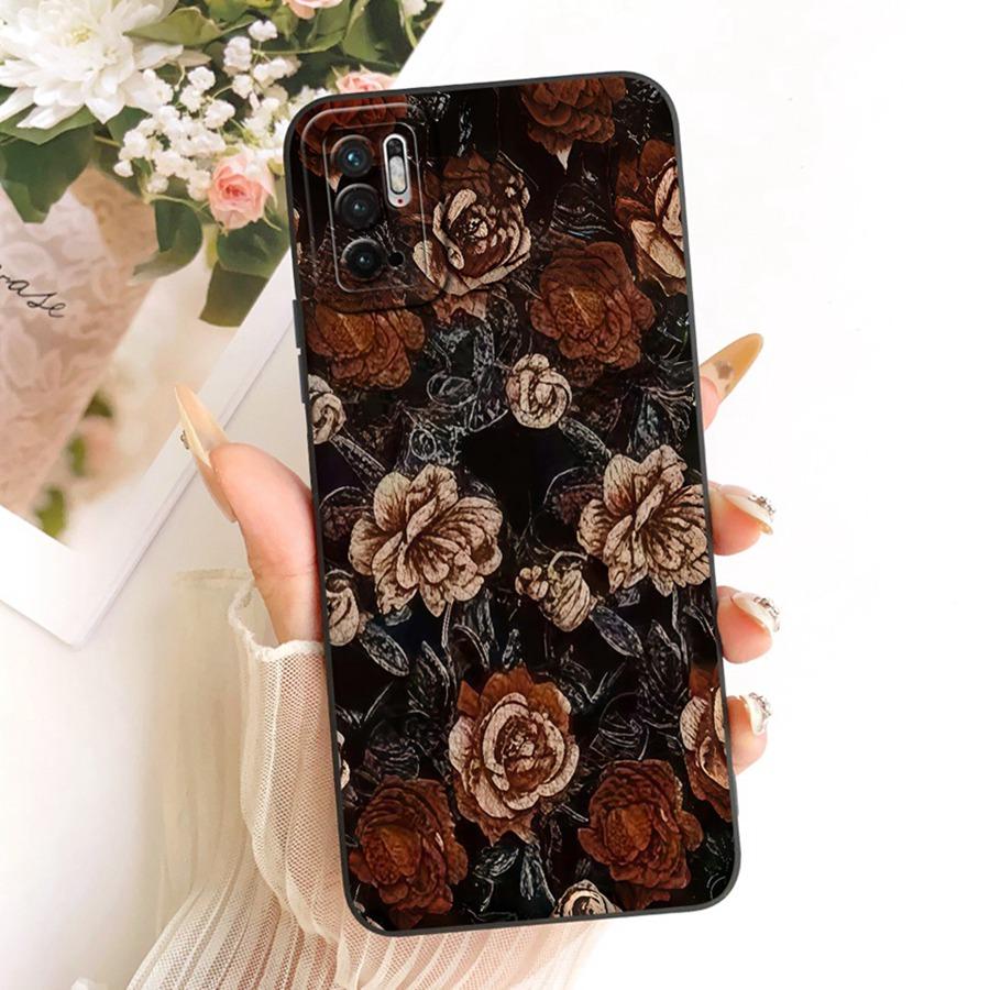 For Xiaomi Poco M3 Pro 5G Case Soft Matte Camera Protective Bow flower Phone Case For  Xiaomi PocoM3Pro 5G Cover Coque 6.5''