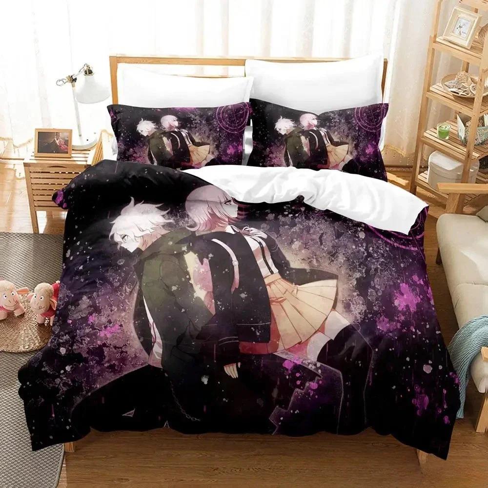 New Danganronpa V3 Bedding Set Single Twin Full Queen King Size Bed Set Adult Kid Bedroom Duvet Cover Sets 3D Print Anime Bed