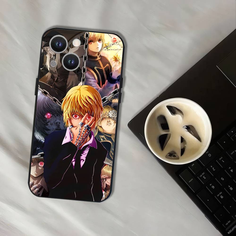 Hunter X Hunter Kurapika Phone Case For iPhone 17,16,15,14,13,12,11,Pro,XS,Max,XR,Plus,E,SE4,Mini Black Soft Cover