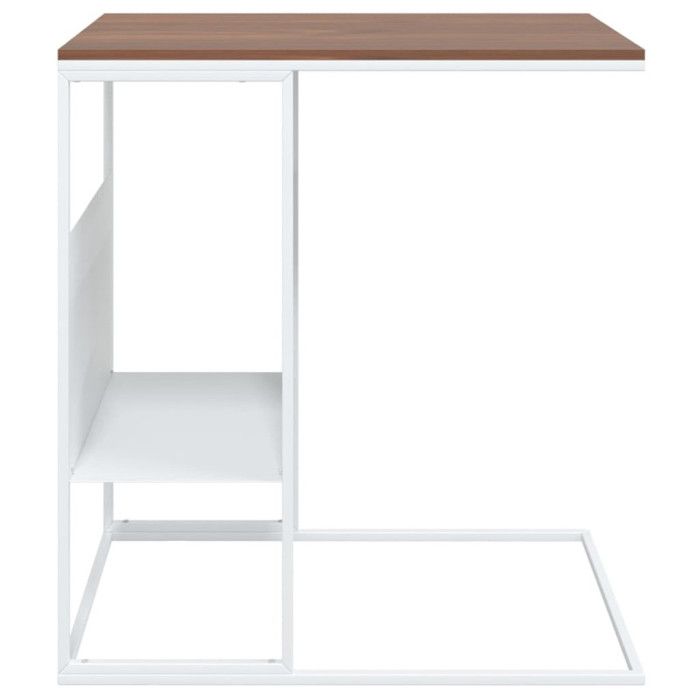 VidaXL Side Table White 55x36x59.5 Cm Engineered Wood 343106