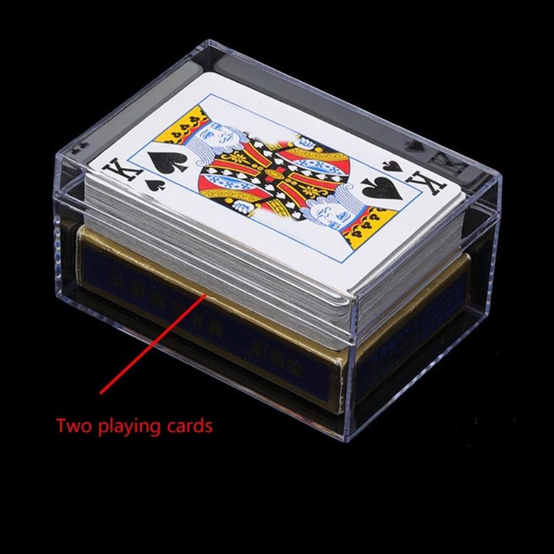 Clear Playing Cards Holder Boxes Playing Card Storage Travel Tarot Game Cards Case Decorative Poker Deck Card Container