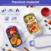540ml Portable Lunch Boxes 2 Compartment Bento Box Stainless Steel Insulated Heating Food Storage Container Kid Meal Box